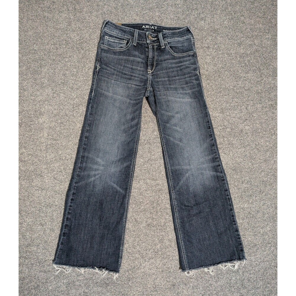 Ariat Jeans Womens 27S (26x28) Perfect Rise Trouser Denim Western Blue